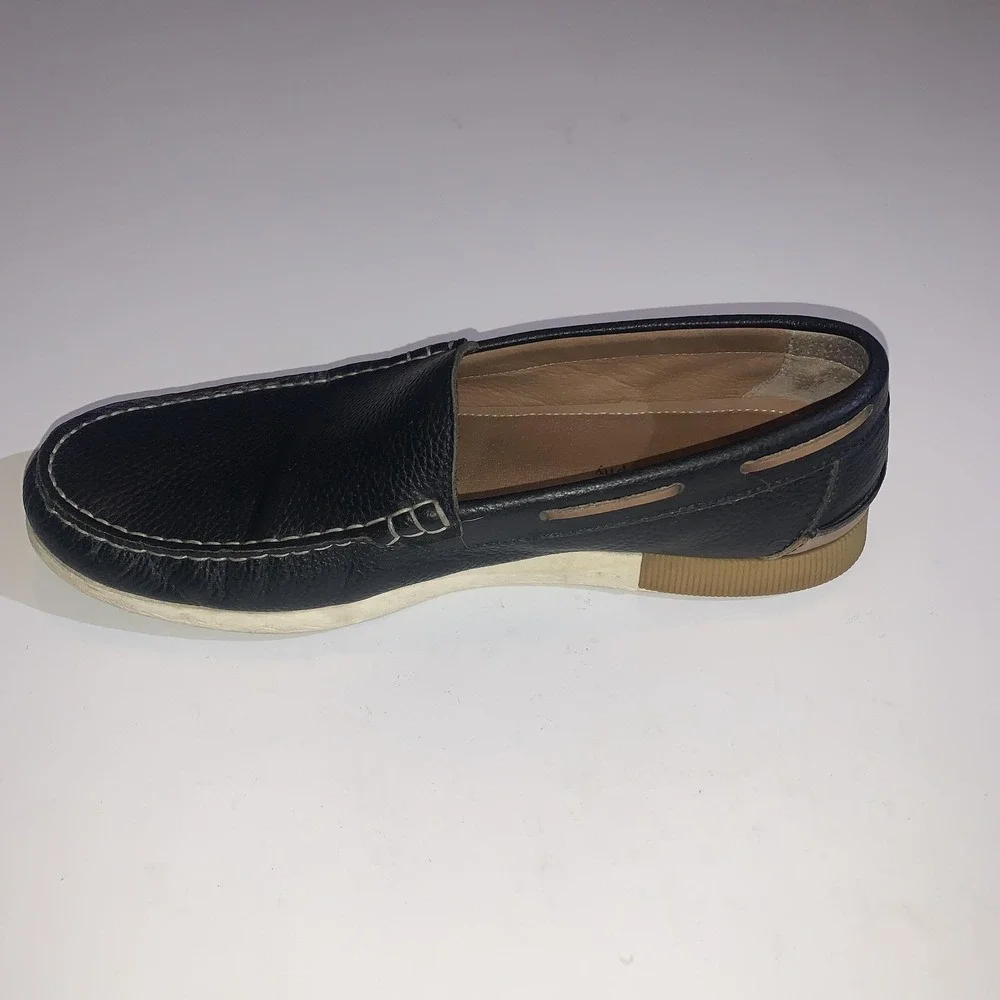 Johnston & Murphy Shoes Mens Size 9.5 Black Leather Slip On Loafers Comfort